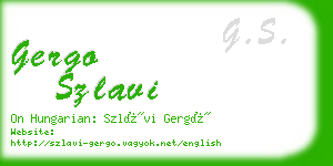 gergo szlavi business card